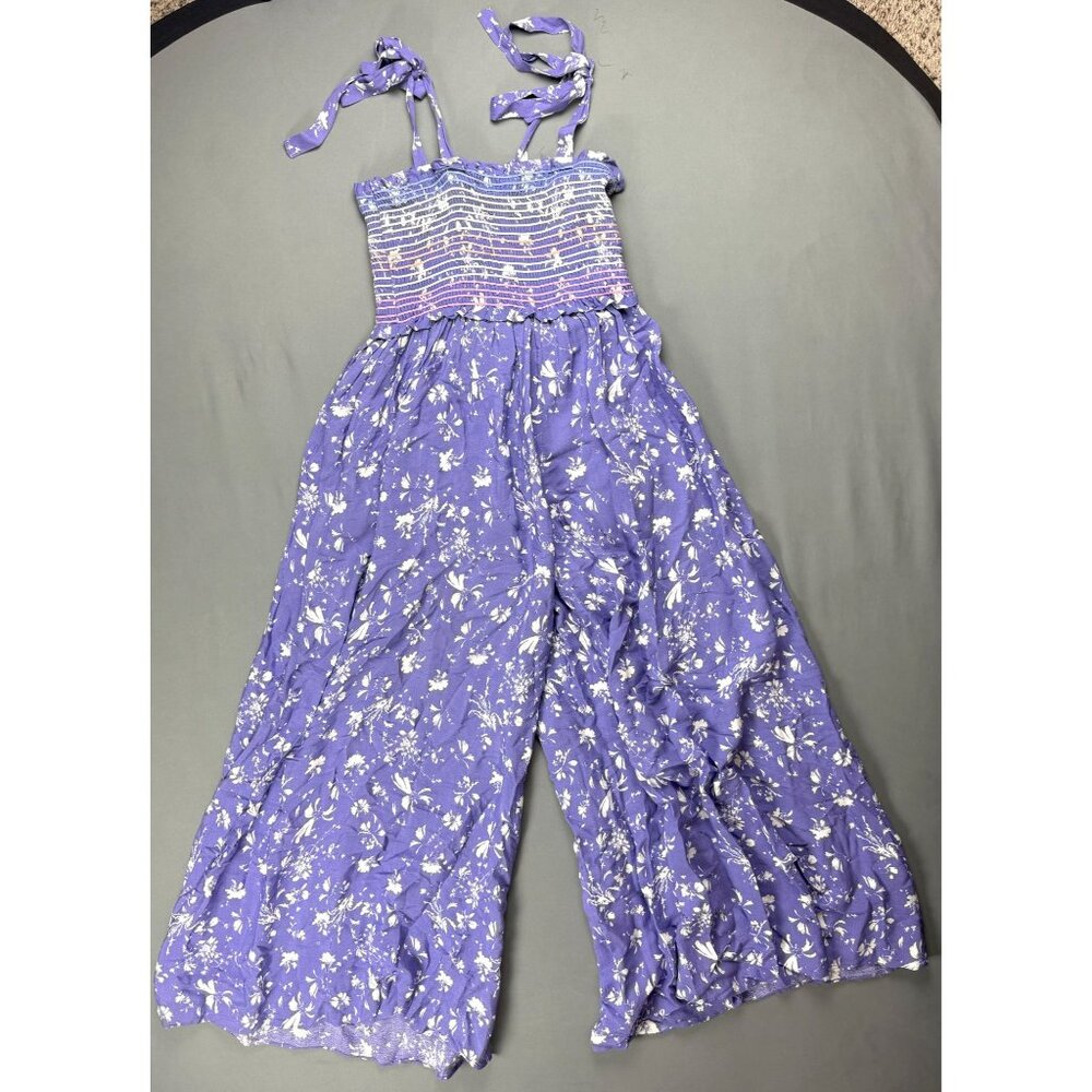 Free people Color My World Wide-Leg Jumpsuit XS Womans Lilac Purple Floral Print - Picture 3 of 8
